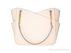 Michael Kors Jet Set Large Powder Blush X Cross Chain Shoulder Tote Handbag