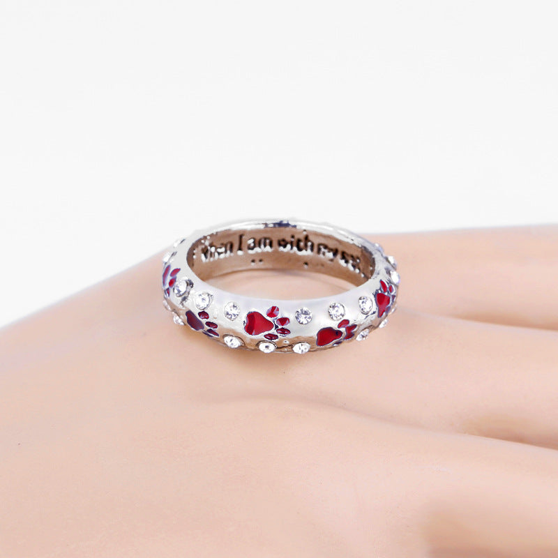 New Letter Ring, Necklace, Pet Dog Paw