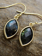 Geometrical Shape Stone Dangle Earrings