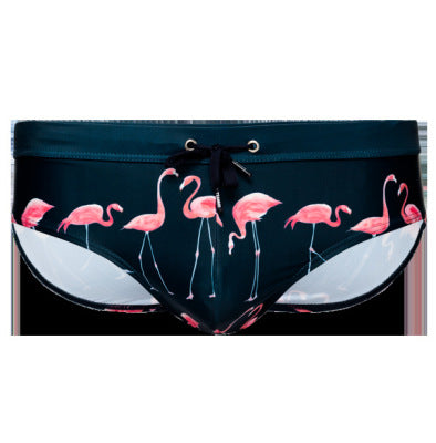 Men's Flamingo Print Swim Briefs