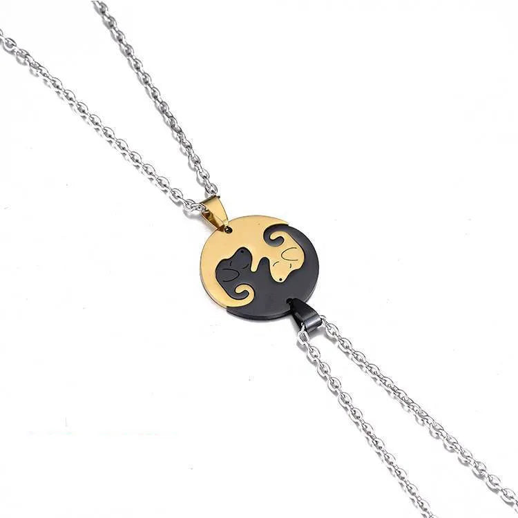 Yin Yang Dog Couple Necklace | Jewelry