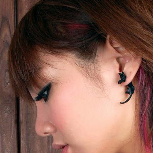 Long-Tailed Leopard Cat Stud Earrings