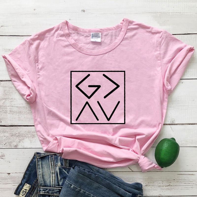 GAAV Letter Printed T-Shirt - Bible Christian Tee | Faith Streetwear