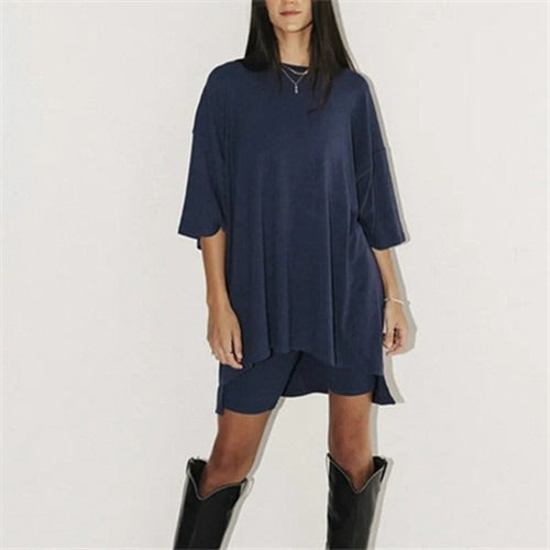 Women's Casual Short Sleeve T-shirt & Shorts Set