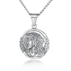 Titanium Steel Jesus Pendant Necklace