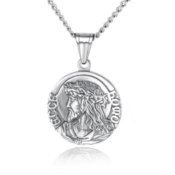 Titanium Steel Jesus Pendant Necklace