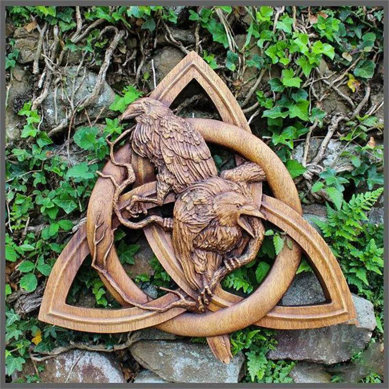 Pagan Gods Carving Rune Resin Wall Hanging Decor | Home Decor
