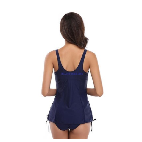 Women's Nautical Chevron Tankini Swimdress Set