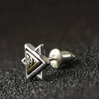Vintage Men's God's Eye Double Layer Triangle Earrings | Jewelry