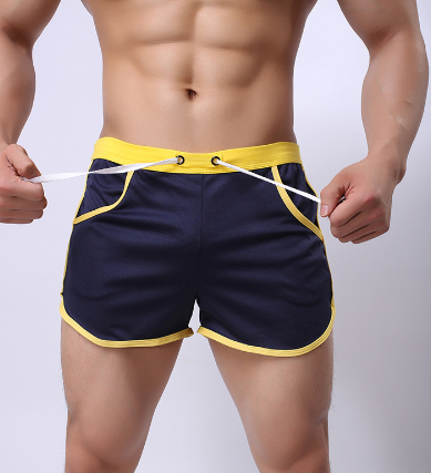 Men's Color-Block Square-Leg Swim Trunks