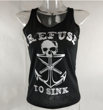Skull Anchor Graphic Tank Top