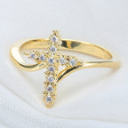 Diamond Cross Jesus Ring for Women - Fashion Silver Jewelry | Christian Jewelry