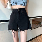 White Denim Shorts for Women - Summer Style