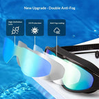 Anti-Fog Mirrored Swimming Goggles with Earplugs