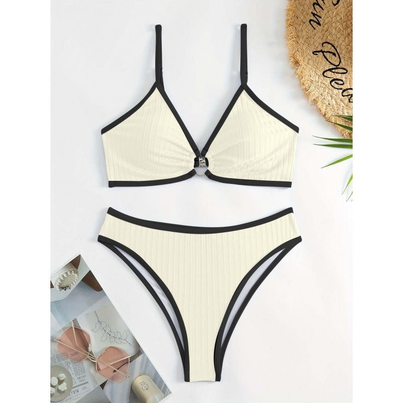 Womens Ribbed Two-Piece Bikini Set
