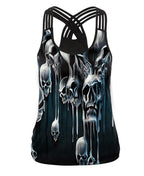 2018 New Skull Print Digital Tank Top for Women