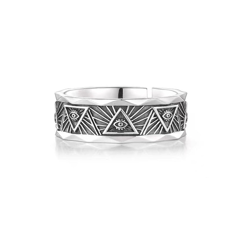 Vintage God Eye Ring for Men - Trendy Open Design | Jewelry