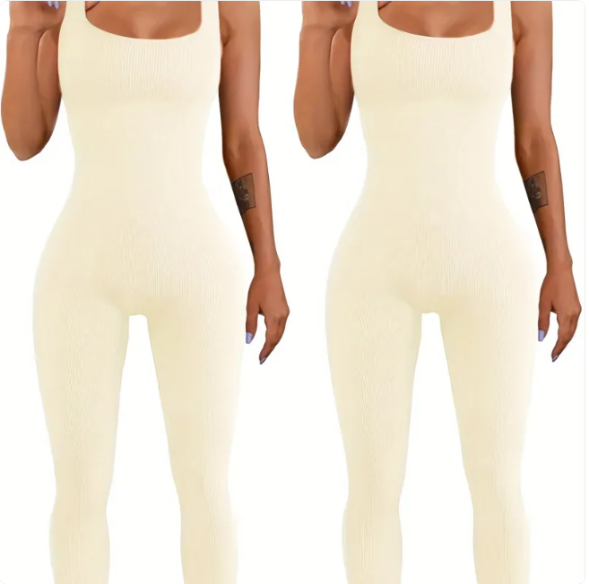Women's Spandex Suspender Tank Top Jumpsuit Tights