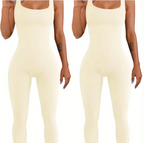 Women's Spandex Suspender Tank Top Jumpsuit Tights