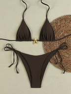 Lace-Up Bikini Swimsuit for Women