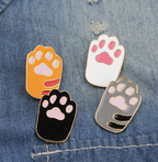 Cute Cartoon Dog and Cat Paw Brooch Pin in Alloy