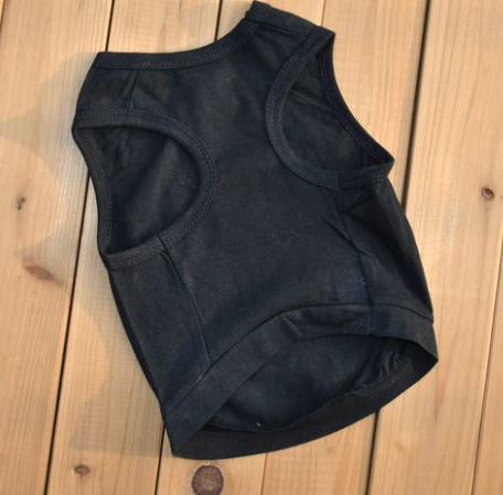 Breathable Black Summer Vest for Teddy Bichon
