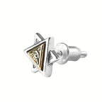 Vintage Men's God's Eye Double Layer Triangle Earrings | Jewelry