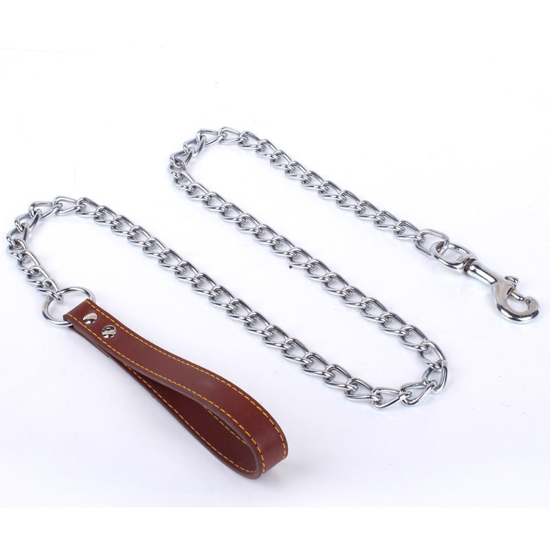 Dog Traction Rope Strap with Anti-Bite Chain