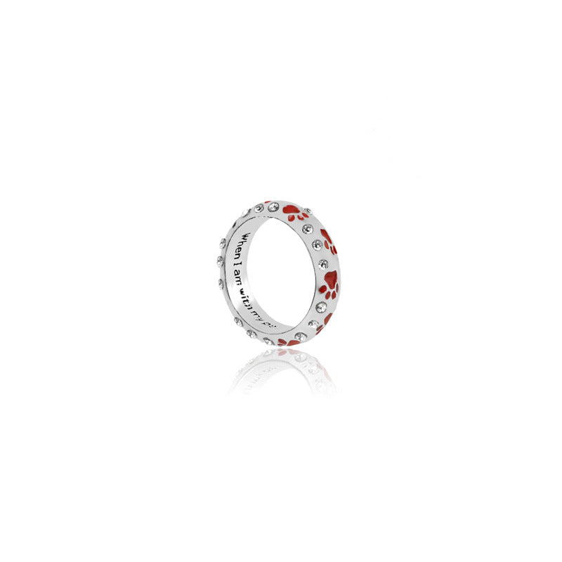 New Letter Ring, Necklace, Pet Dog Paw