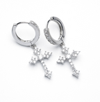 Vintage Jesus Cross Cone Earrings for Men and Women | Christian Jewelry