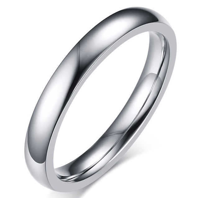 4mm 6mm Steel Color Ring for Men & Women