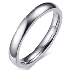 4mm 6mm Steel Color Ring for Men & Women