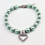 Pet Pearl Necklace with Heart Pendant for Cats and Dogs