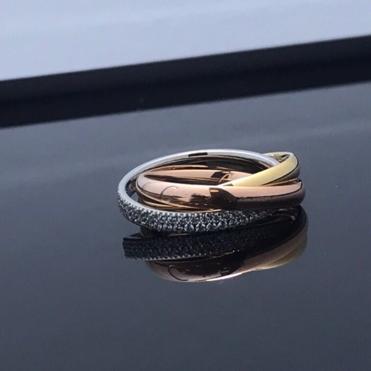 Couple Design Trend Cross Three Rings in 3 Colors