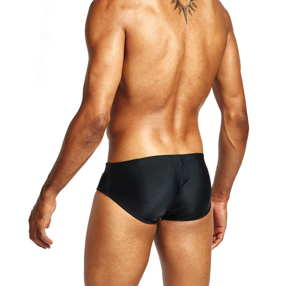 Color Block Triangle Swim Trunks - Quick Dry Swimwear