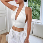 Backless Hollow-Out Summer Crop Top