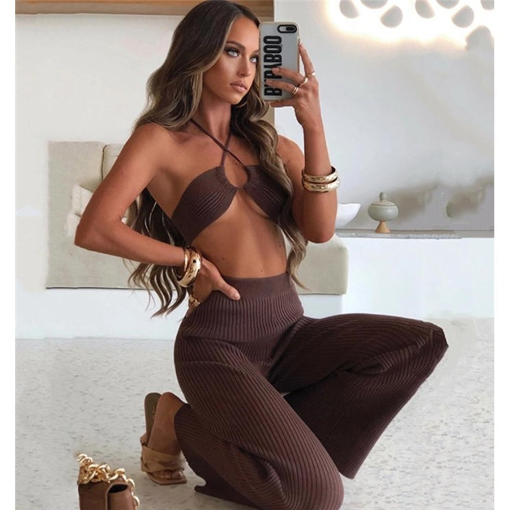 Women's Tank Top and Pants Suit Set