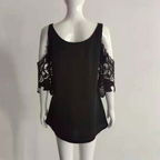 Fashionable Women's Halter Lace Sleeve Tank Top