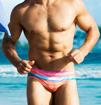 Men's Colorful Abstract Floral Swim Briefs