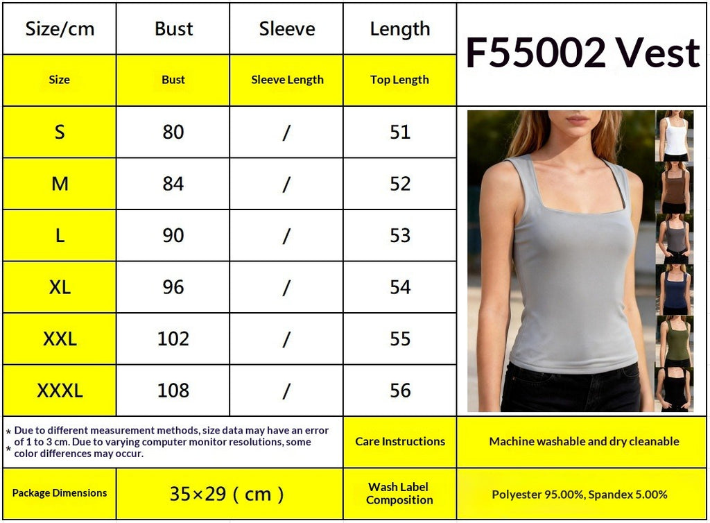 Women's Square Neck Sleeveless Tank Top