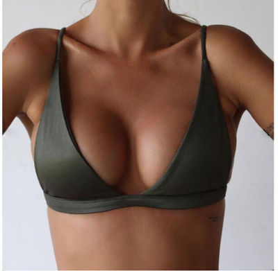 2019 Women's Sexy Solid Color Bikini Swimwear Top