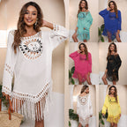 Beach Vacation Fringe Bikini Cover-Up Dress A19352