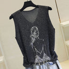 Summer Women's Loose Fit Knitted Tank Top