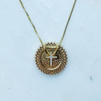 Shine Circle Cross Necklace
