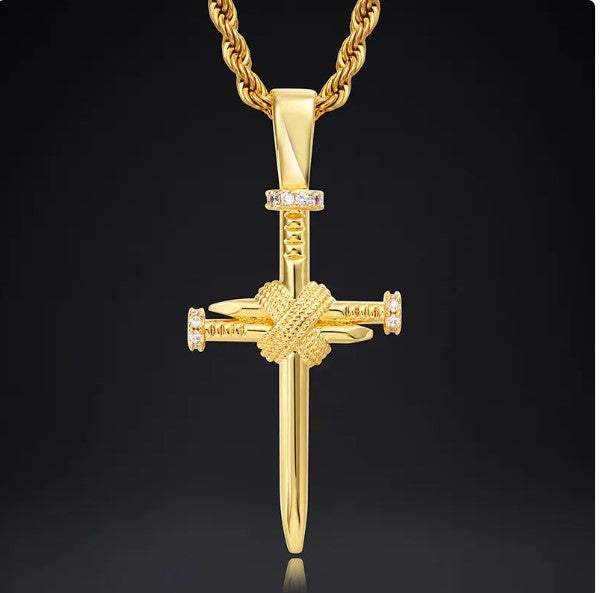 Zircon Cross Pendant Necklace | Christian Jewelry