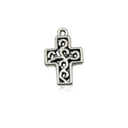 DIY Alloy Vintage Silver Cross Pendant for Jewelry
