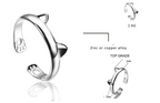 14K White Gold Plated Cat Ring | Jewelry