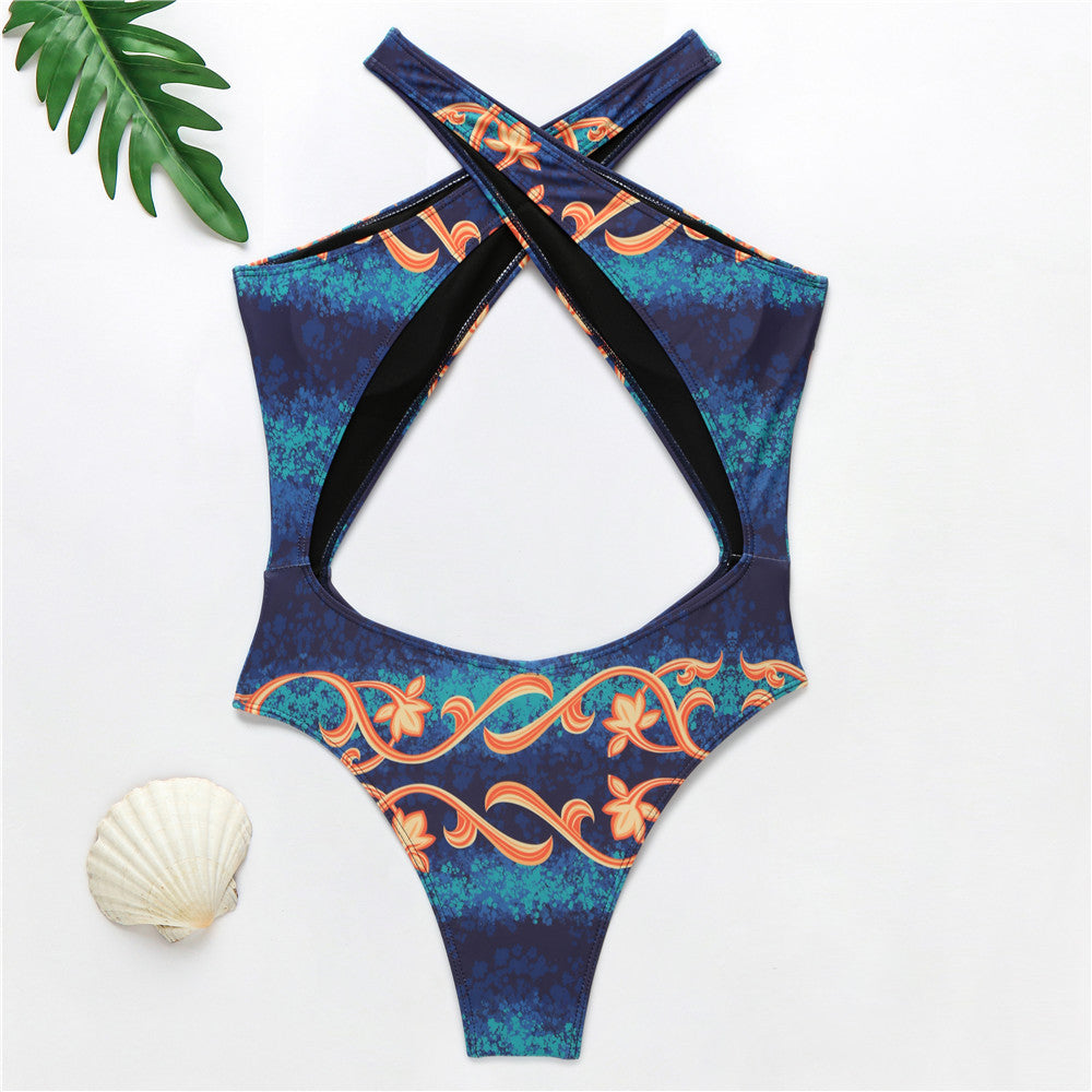 2020 New Sexy Cross One-Piece Bikini for Women