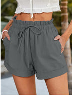 Minimalist Women's Drawstring Shorts with Pockets
