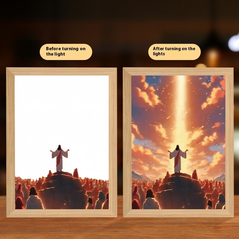 Jesus LED Night Light Art Frame